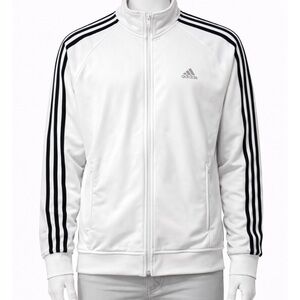 Adidas Vintage Classic Men’s White Jacket with Black Accents